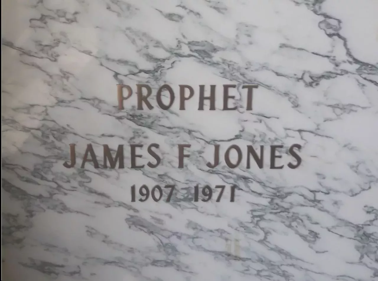 The Rev. James F. Jones’s grave Woodlawn Cemetery, Detroit James F. Jones was born in Birmingham, Ala., in 1907. As a teenager, he began preaching the gospel, and by 1938 had moved to Detroit to create what woul become the Church of Universal Triumph, Dominion of God, Inc. By the 1940s, he had declared himself “Prophet” Jones, and preached that God spoke directly to him. Parishioners were required to take part in all-night worship services, and to celebrate his birthday as a religious holiday. He delivered his sermons via radio and his career presaged the televangelists of later years. His private life was luxurious, and he lived in a three-story mansion on Ferry Street. He was finally felled by a heart attack in 1971. His grave, a surprisingly modest laid stone, is in Woodlawn Cemetery.