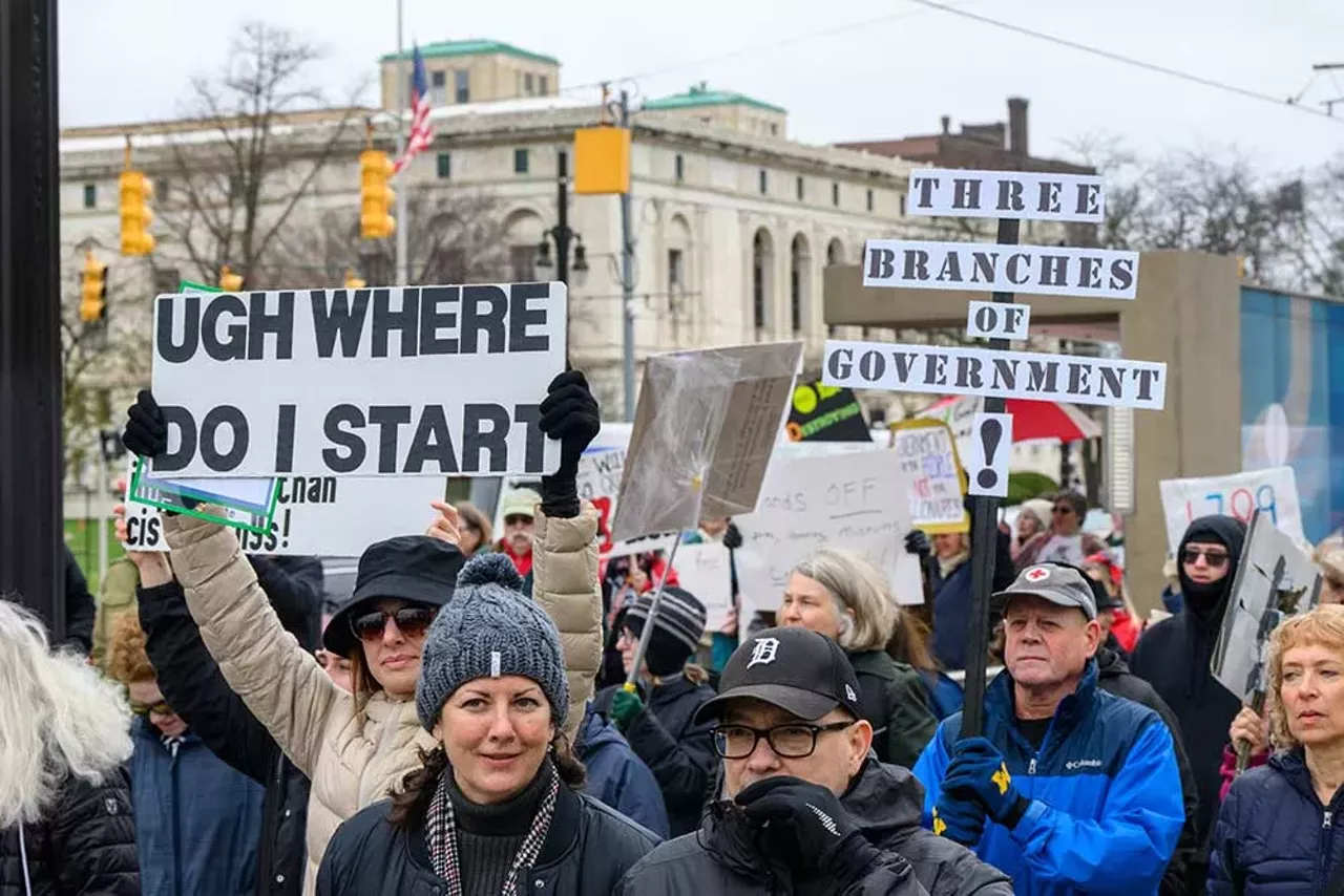 Image: Thousands protest Trump in Detroit as part of nationwide ‘Hands Off!’ rallies [PHOTOS]
