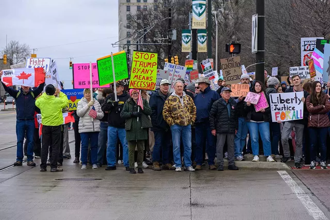 Image: Thousands protest Trump in Detroit as part of nationwide ‘Hands Off!’ rallies [PHOTOS]