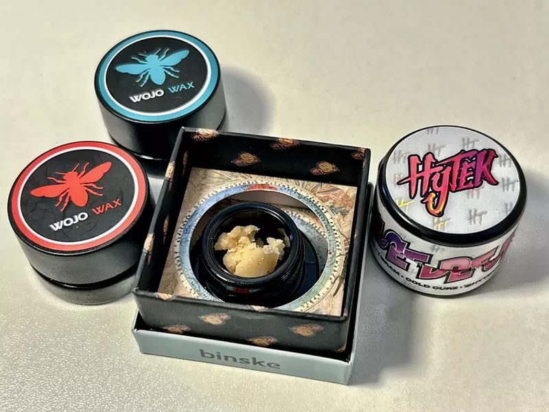 A more environmentally friendly way to consume live rosin is to buy jars of it and vape it out of a dab rig or reusable pen. - Steve Neavling